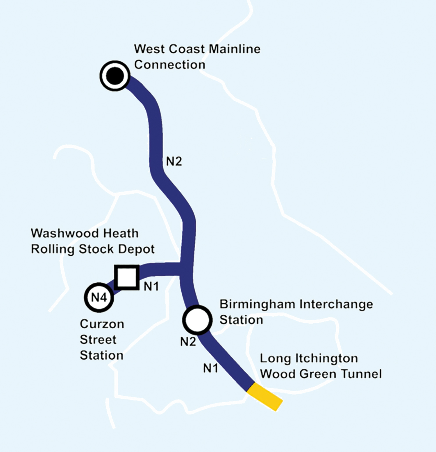 HS2 Area North map