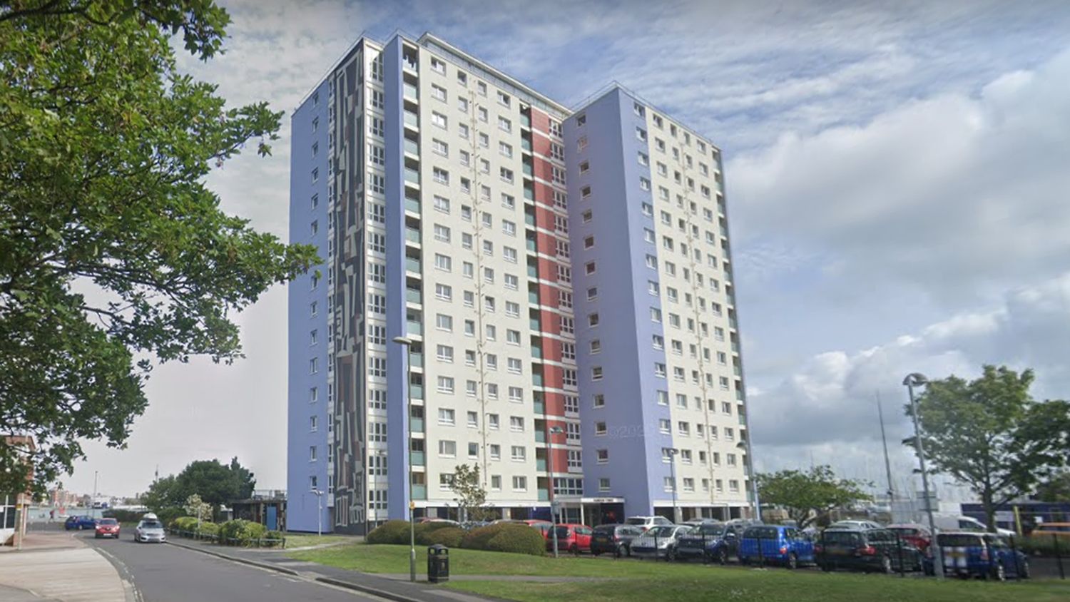 Harbour Tower in Gosport was one of the buildings to undergo cladding remediation works (Image: Google Streetview)