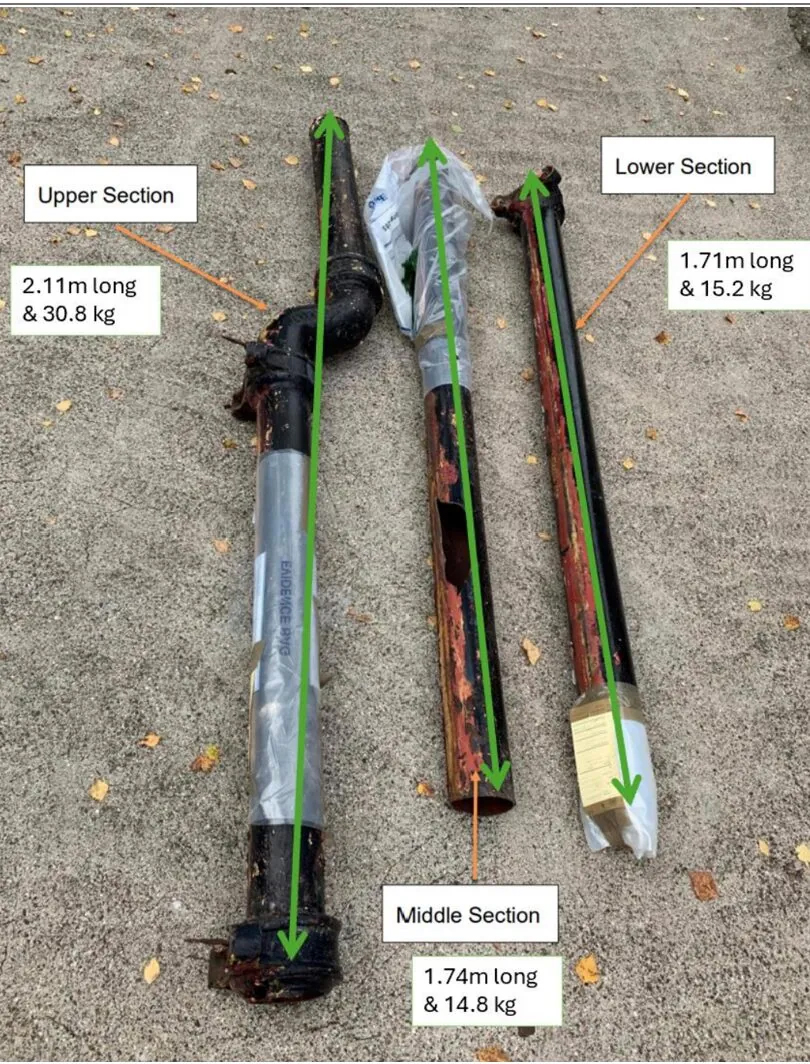 A construction company and its director have been fined after a five-year-old child was injured by a falling cast-iron pipe.